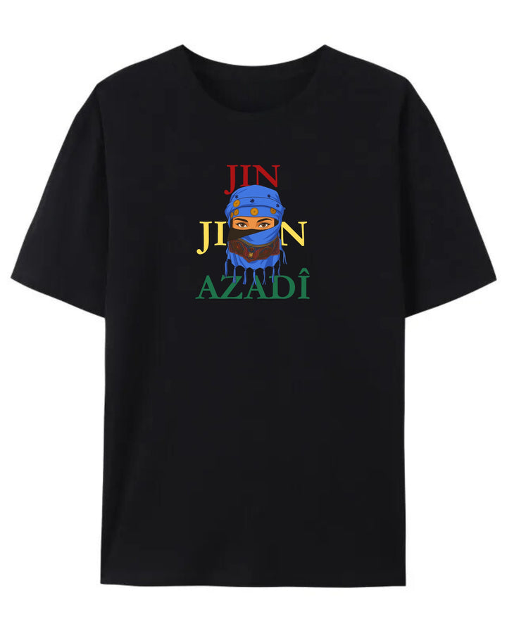 ❤️JinJiyan💛Azadi💚“ T-Shirt🔵