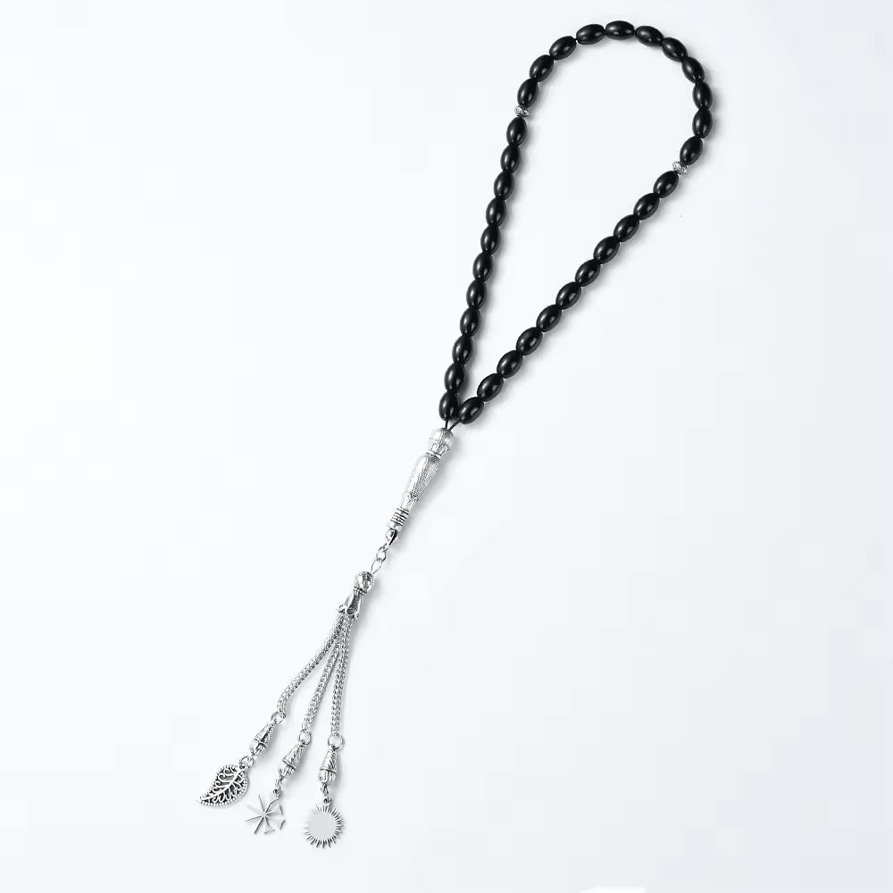 Oval Black Onyx Tesbih