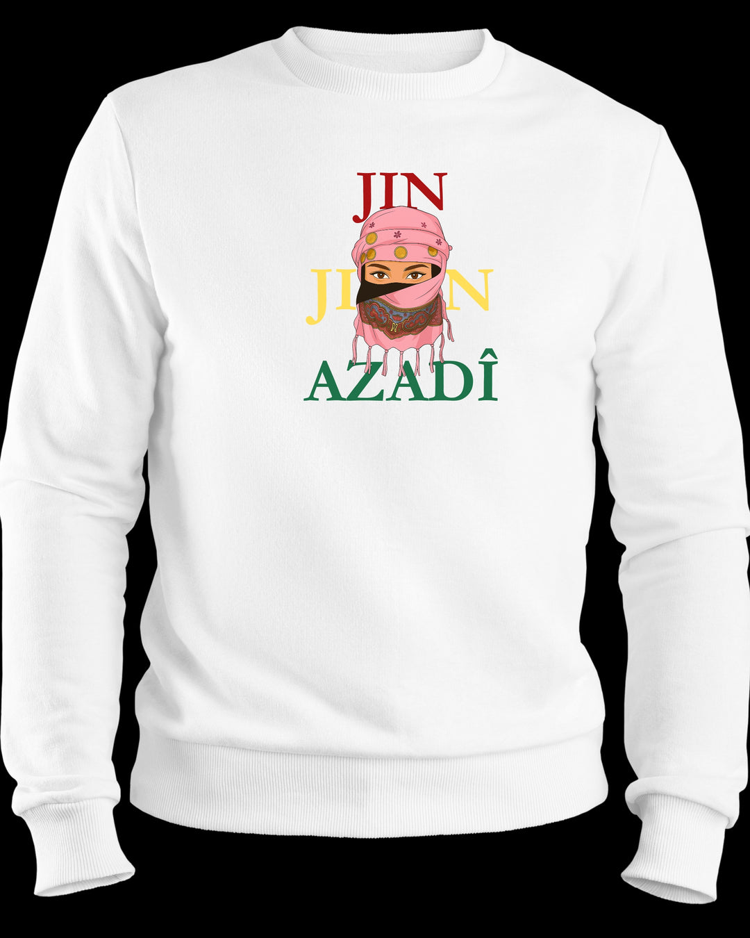 Jin❤️Jiyan💛Azadî💚Sweatshirt/Pullover🩷